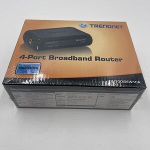 TRENDnet 4 Port Broadband Router TW100 S4W1CA Wired Ethernet Network Device